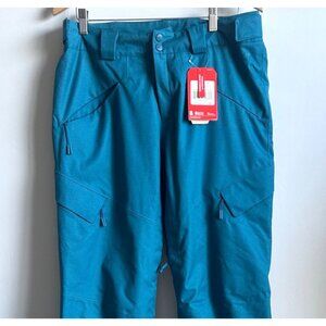 The North Face Pants Womens Large Blue Lined Cargo Snowboarding Skiing Dry Vent